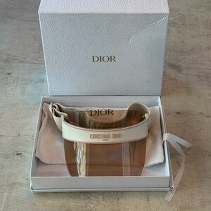 ALMOST NEW DiorClub V1U visor in Pink / Beige